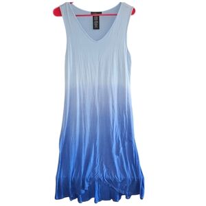 Design History Sleeveless Ombre Dip Dye Maxi Sundress Summer Tulip Hem Medium